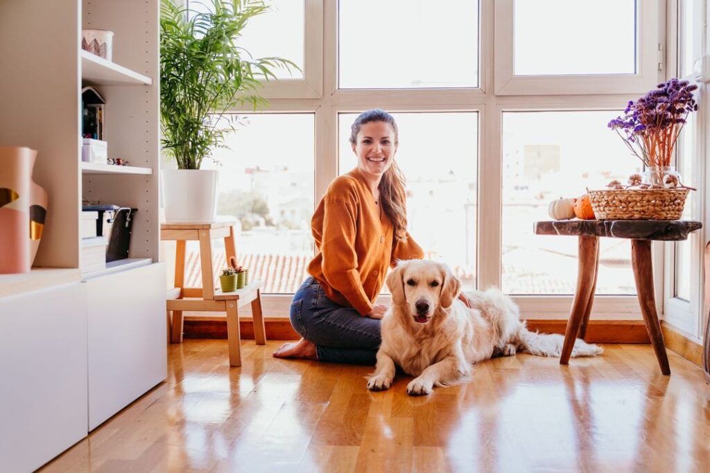 chien et sa maitresse
